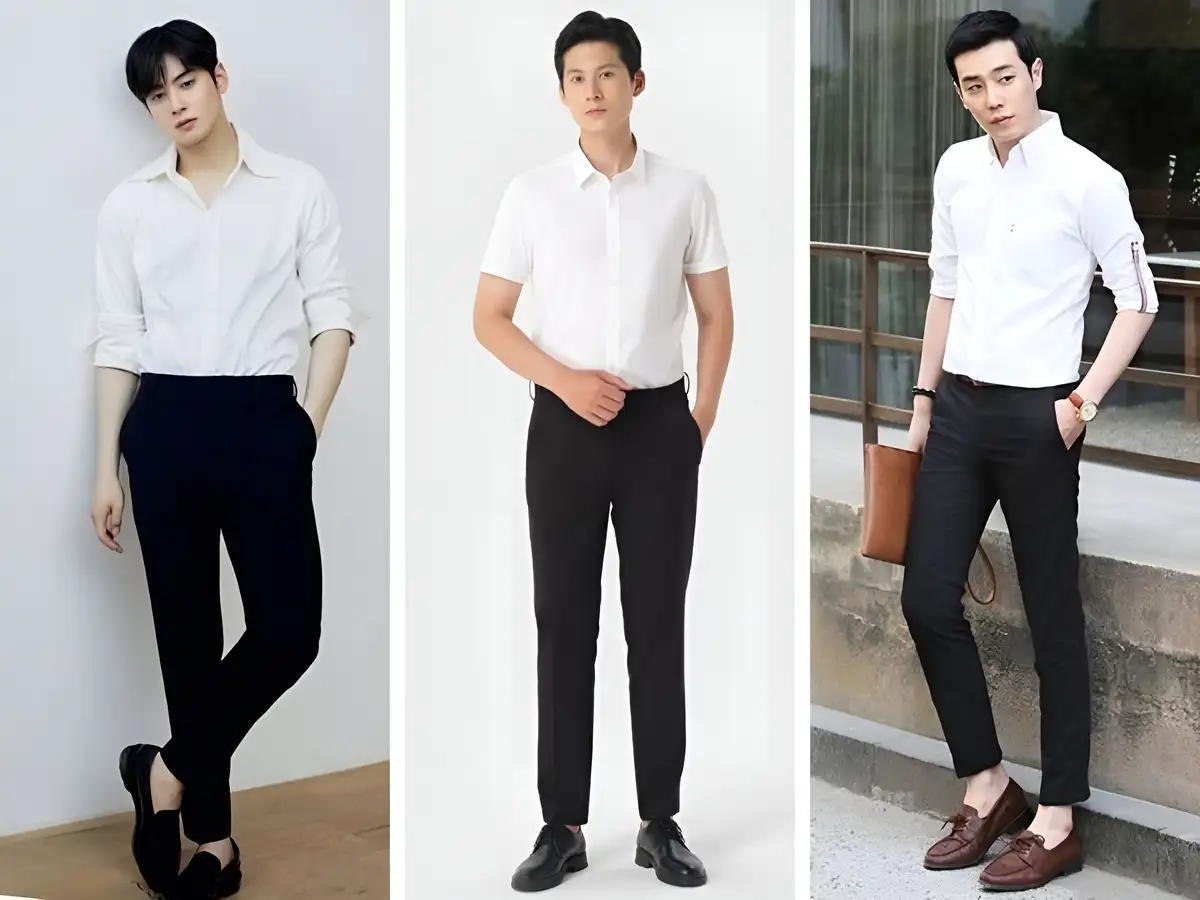 Sơ mi và quần tây luôn là combo cứu cánh cho những ai muốn lịch sự