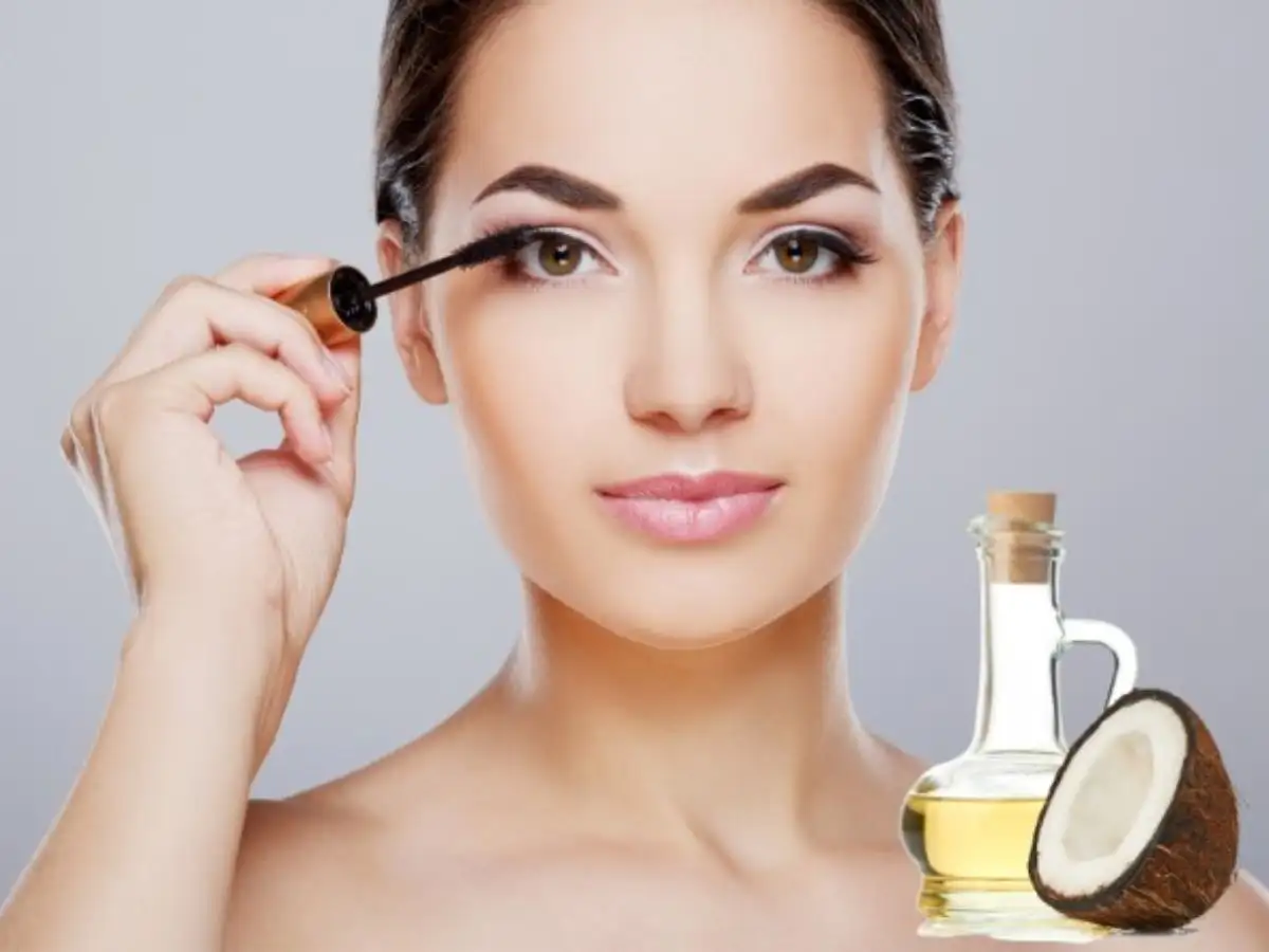 Cho lượng ít dầu dừa vào mascara