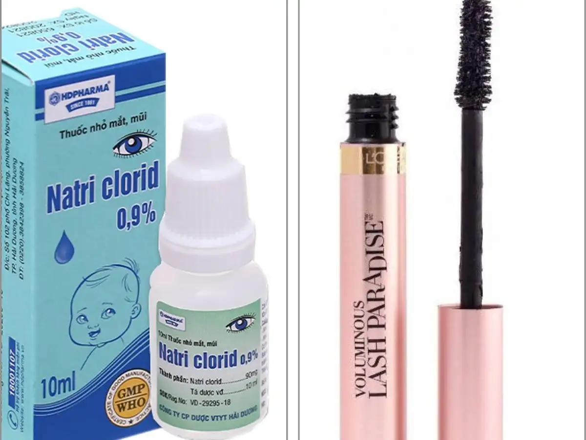 Sử dụng thuốc nhỏ mắt để khắc phục tình trạng mascara khô