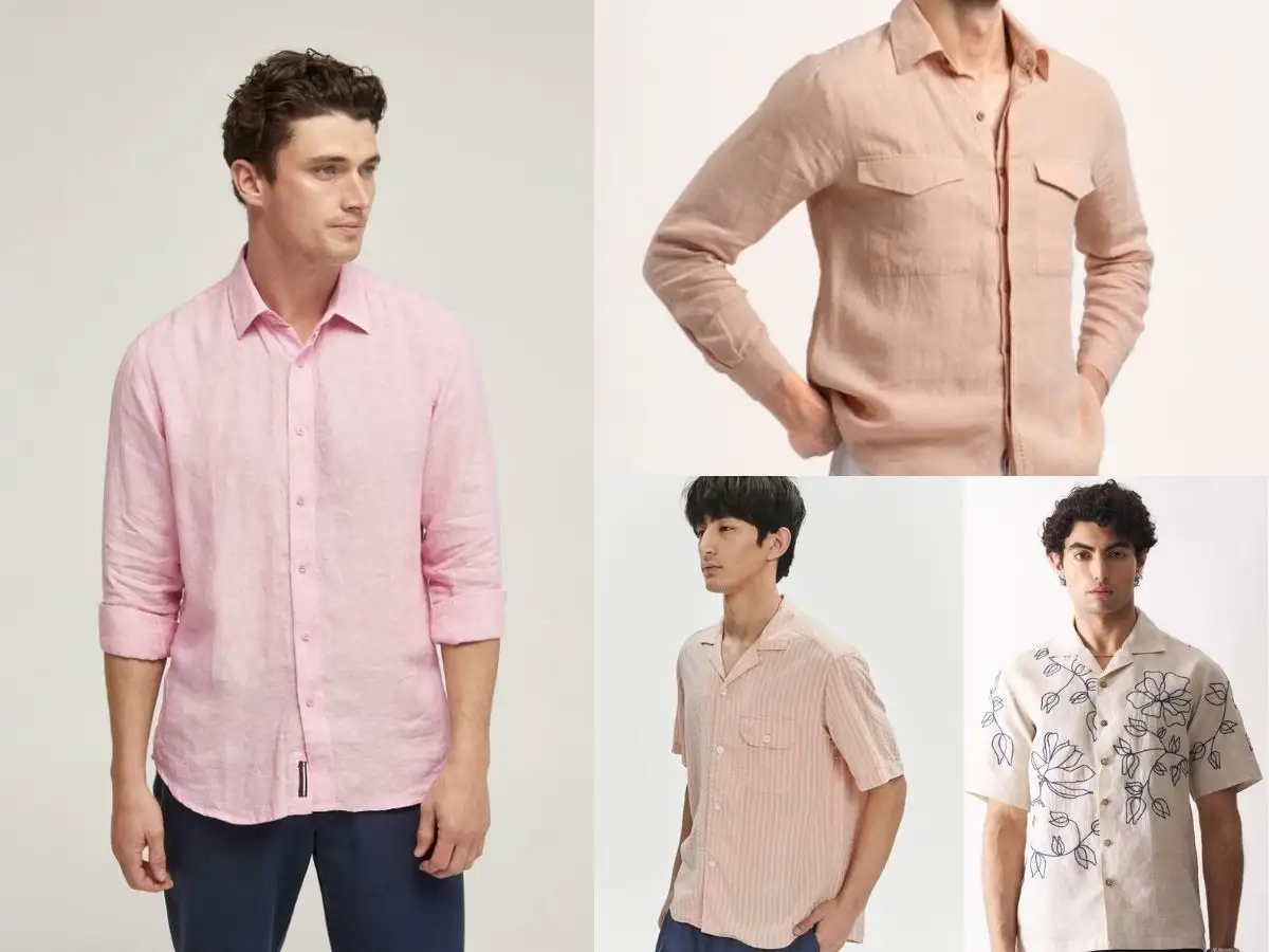 Nhiều mẫu áo sơ mi linen với màu sắc pastel, màu trơn cơ bản và họa tiết cá tính