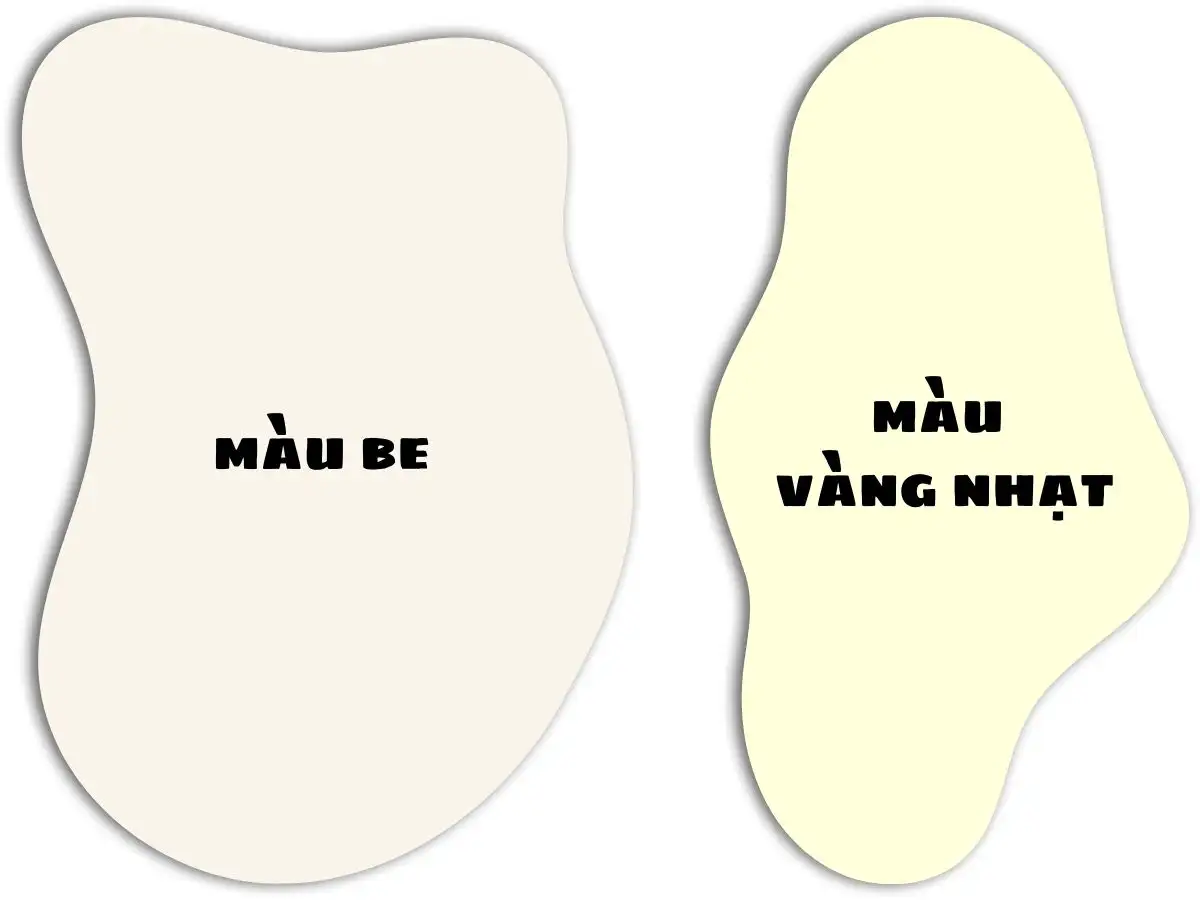 Màu kem vs Vàng nhạt