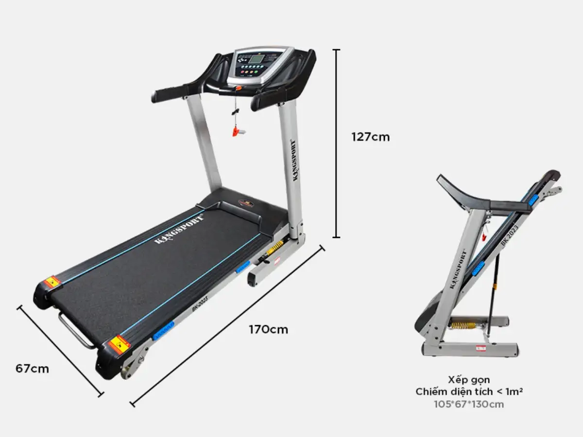 Máy chạy bộ Kingsport BK-2023 New sở hữu nhiều ưu điểm 