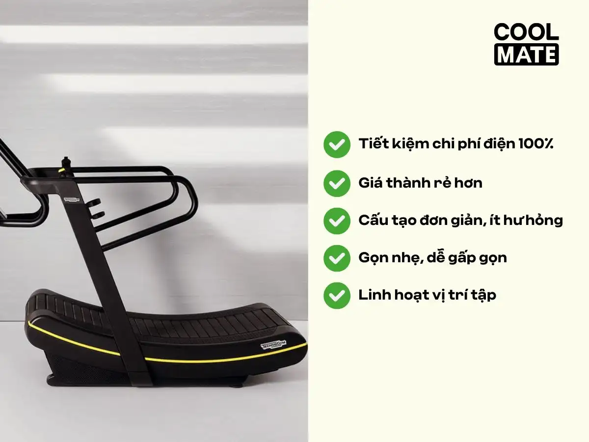 Lợi ích của máy chạy bộ không dùng điện