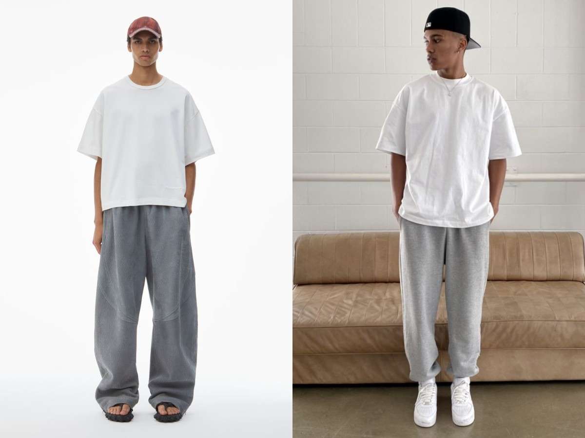 Áo thun trắng oversize mix jogger, trẻ trung, thoải mái