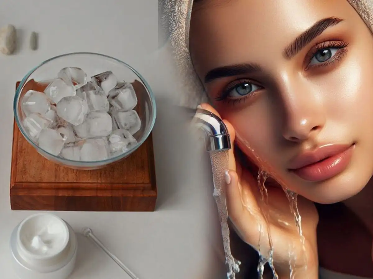 Ngâm mặt bằng nước đá giúp giảm sưng mắt hoặc bọng mắt buổi sáng