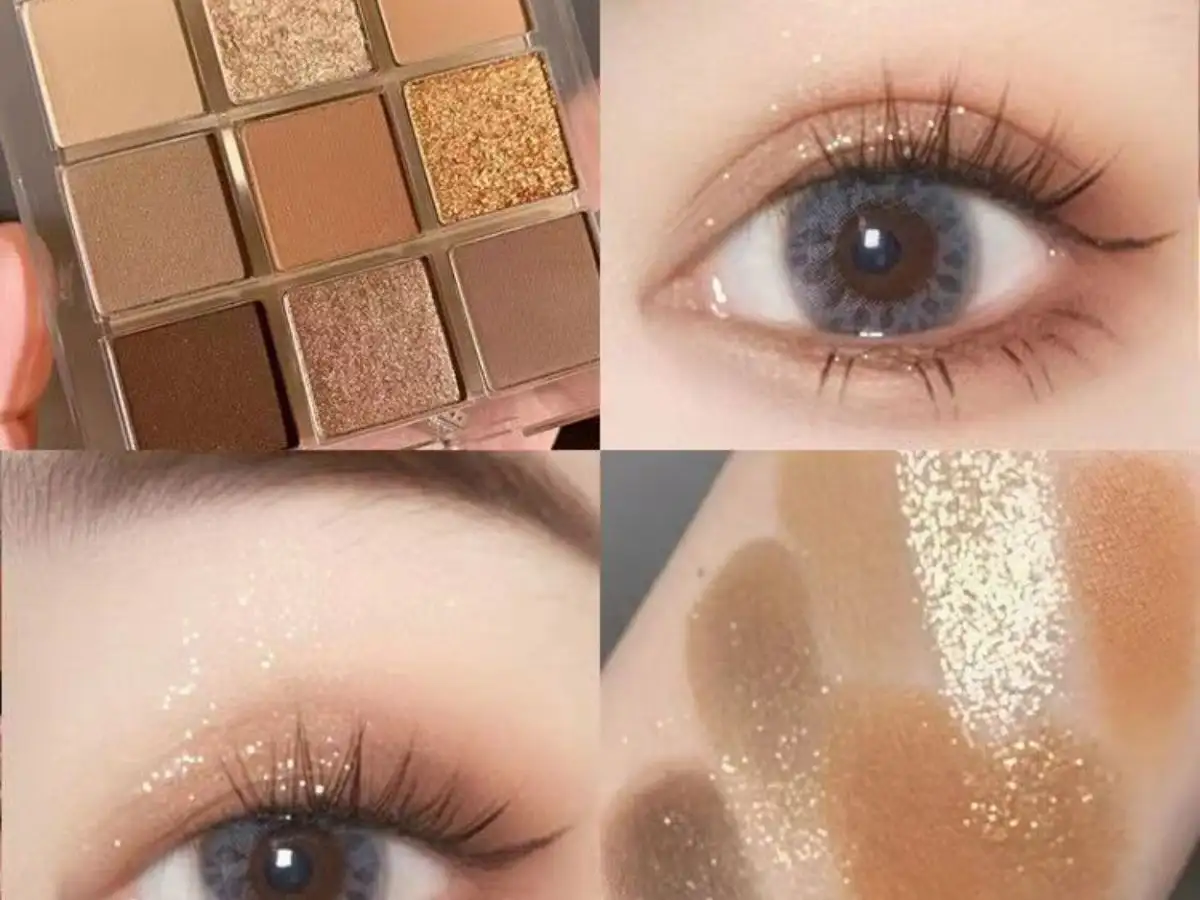 Nhũ nâu đồng tạo chiều sâu cuốn hút cho đôi mắt
