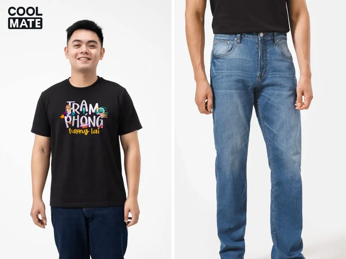 Hướng đến sự năng động, nhớ chọn áo thun và quần jeans