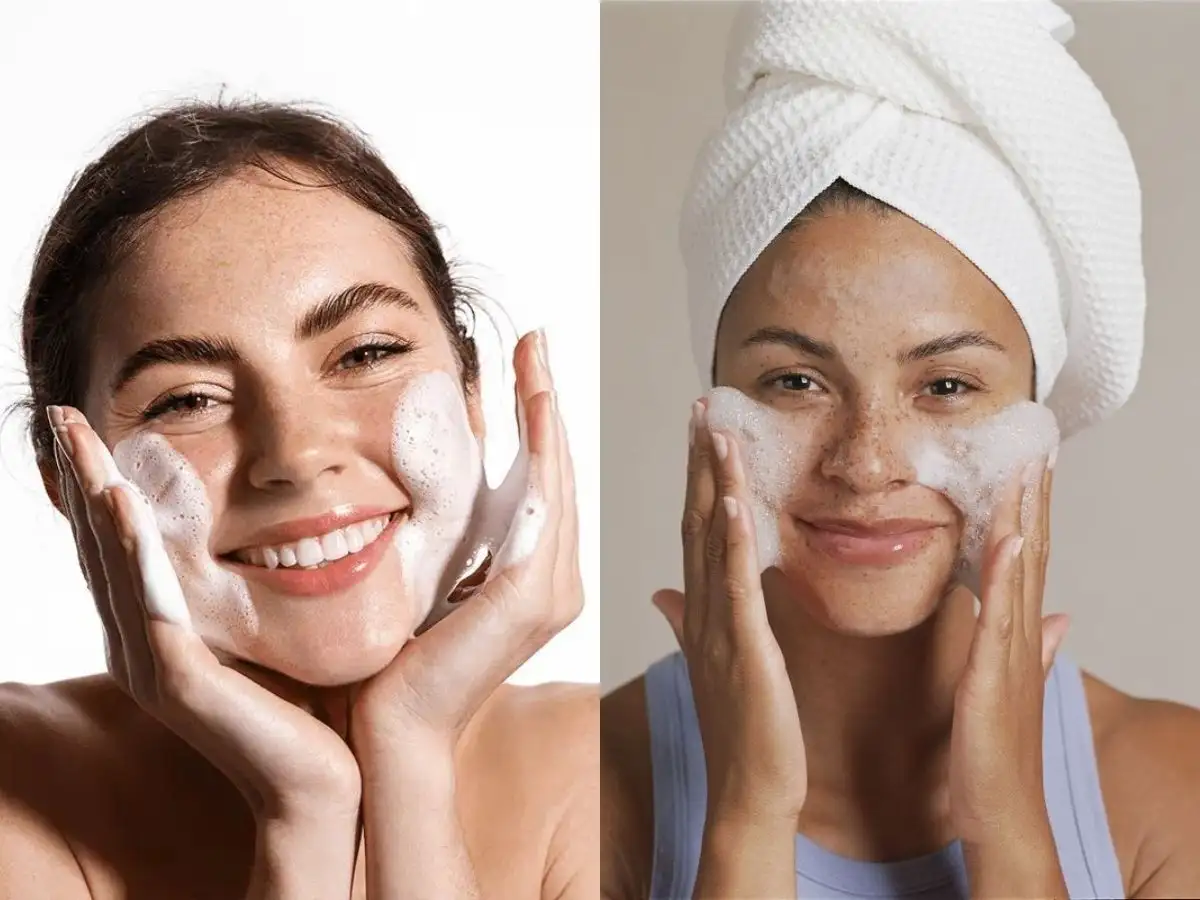 Bước làm sạch dịu nhẹ sau khi peel da