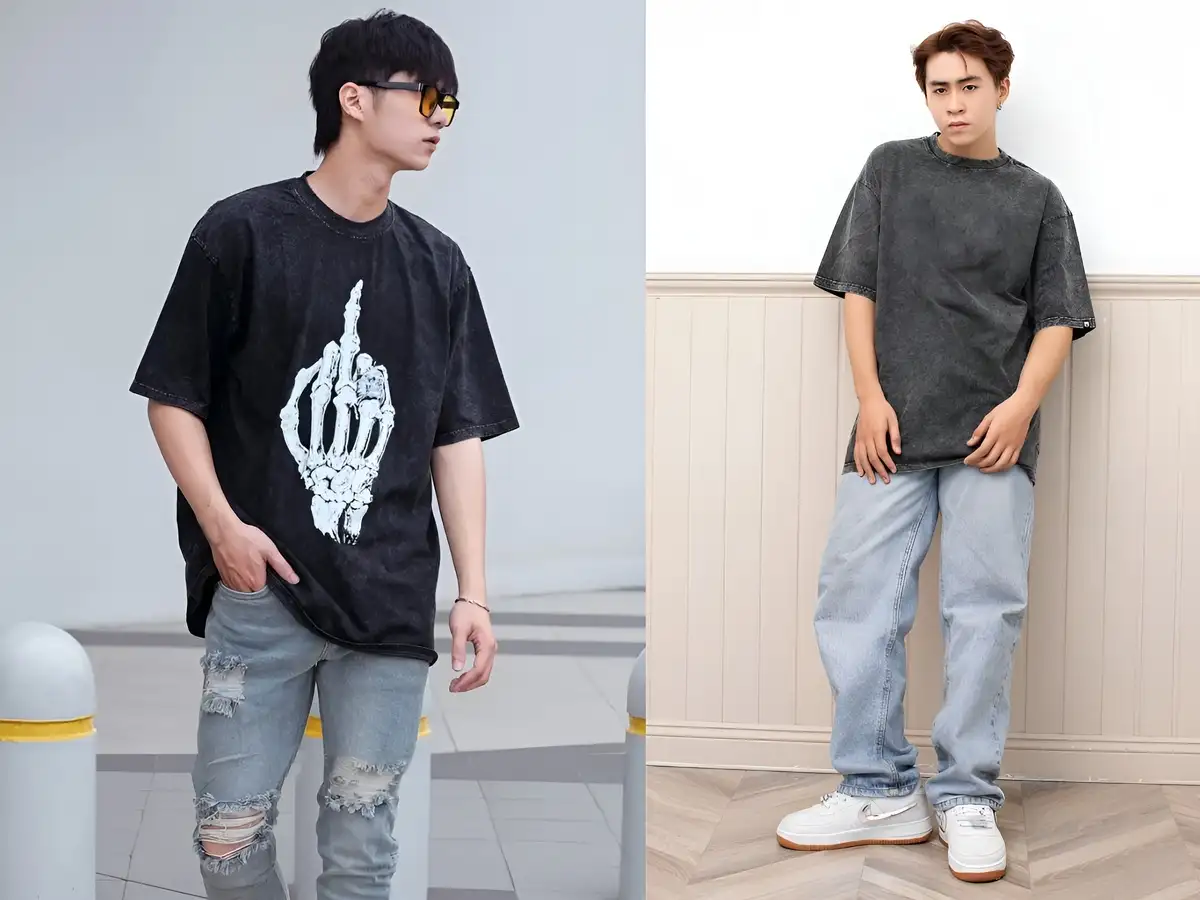Áo wash local brand phối cùng quần jeans là combo đẹp và dễ áp dụng nhất