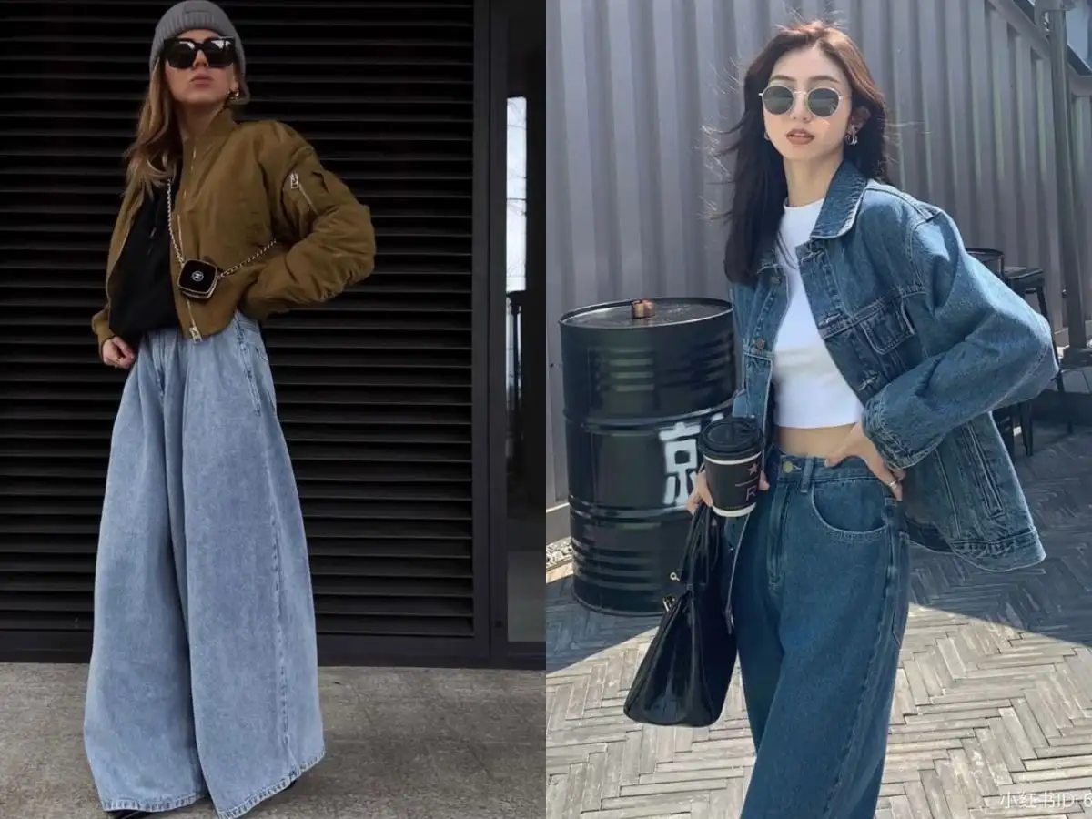 Phối cùng áo khoác denim hay bomber giúp tăng thêm nét cá tính, năng động