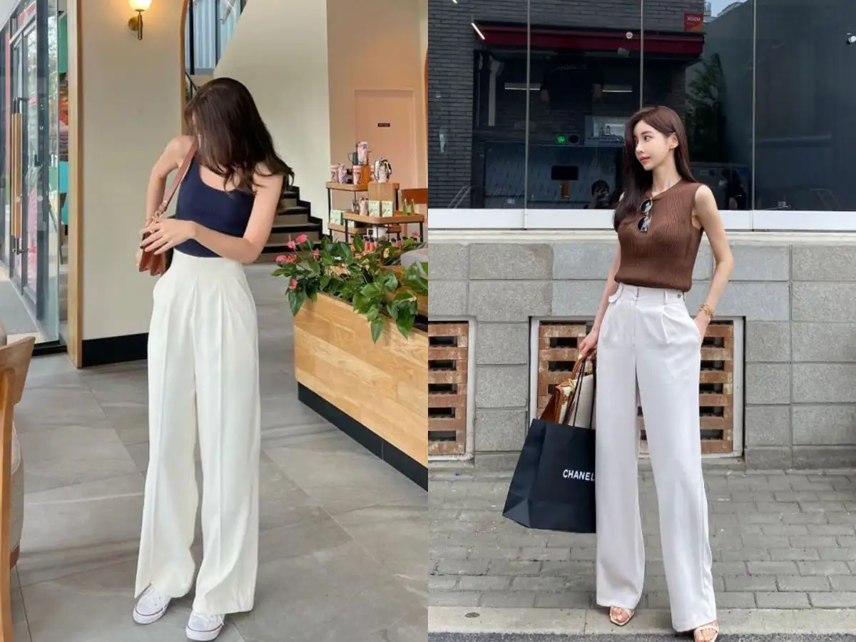 Phối cùng quần ống rộng giúp nàng trông sành điệu hơn