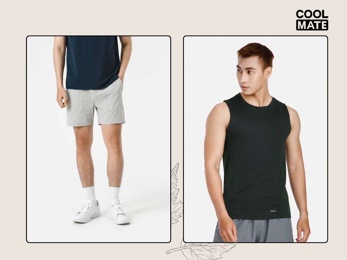 Lên đồ năng động, thử ngay tanktop và short thể thao