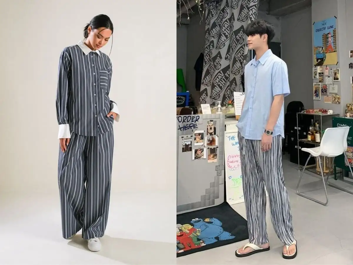 Các dáng quần kẻ sọc được yêu thích