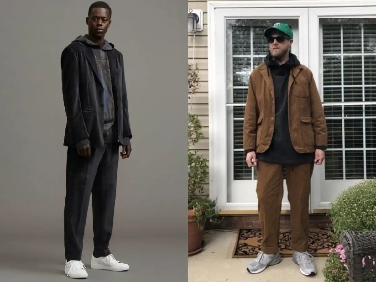 Phối suit nhưng tăm với áo hoodie giúp giữ ấm cơ thể hoàn hảo 