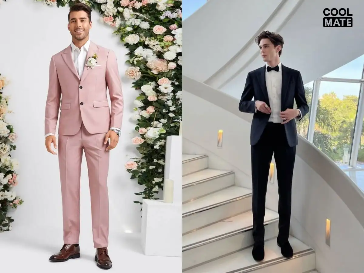 Phối áo sơ mi mặc vest lịch lãm và nổi bật cho chú rể hoặc khách mời tiệc cưới