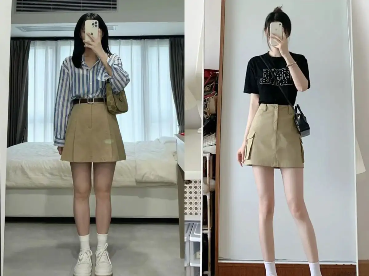 Phối cùng chân váy chữ A nữ tính