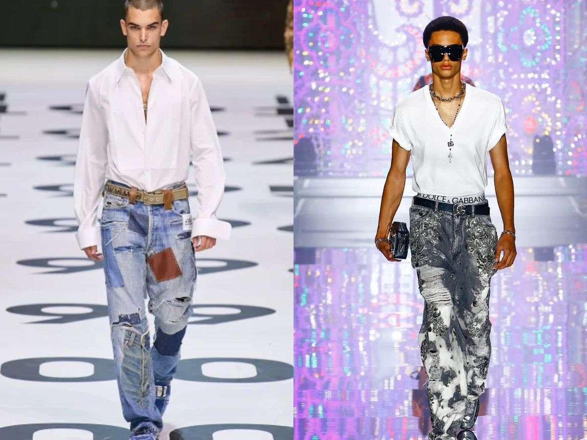 Phong cách cá tính, nổi bật với thắt lưng khóa lớn và quần jeans
