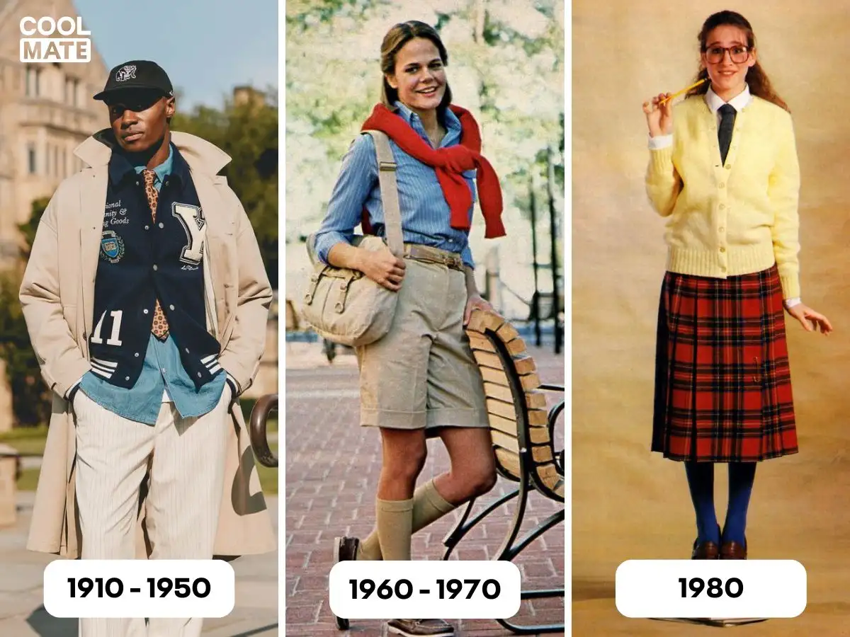 Preppy style theo từng thập niên