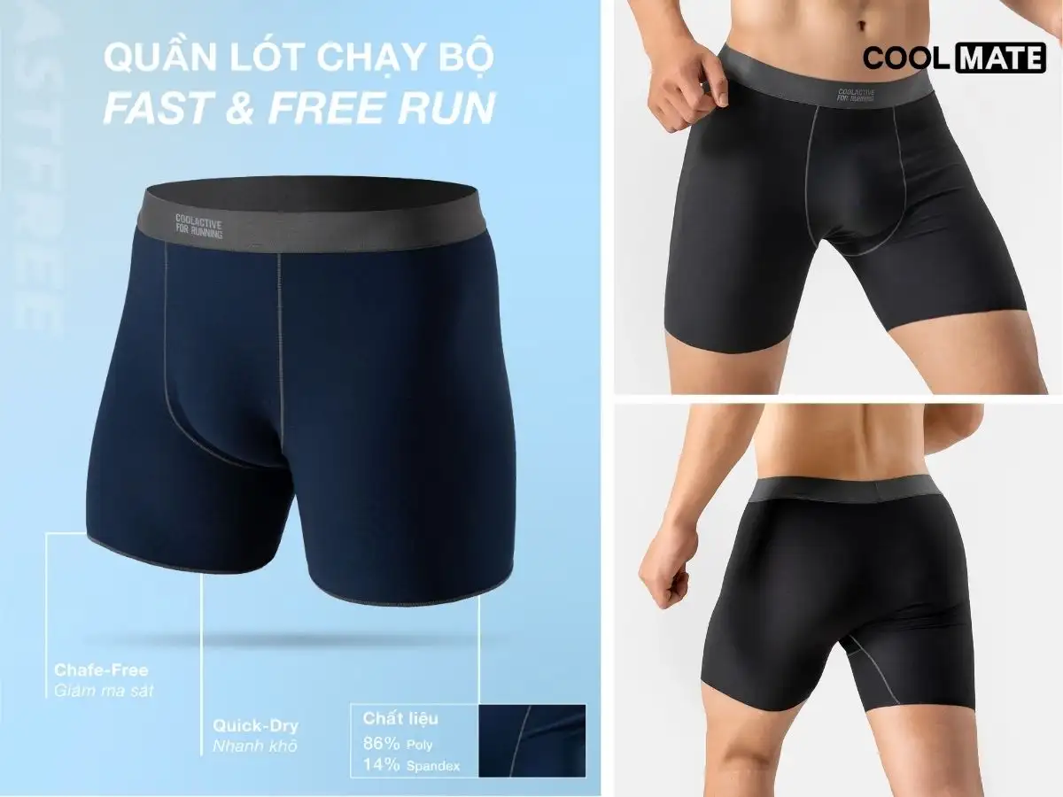Quần lót nam chạy bộ Fast & Free