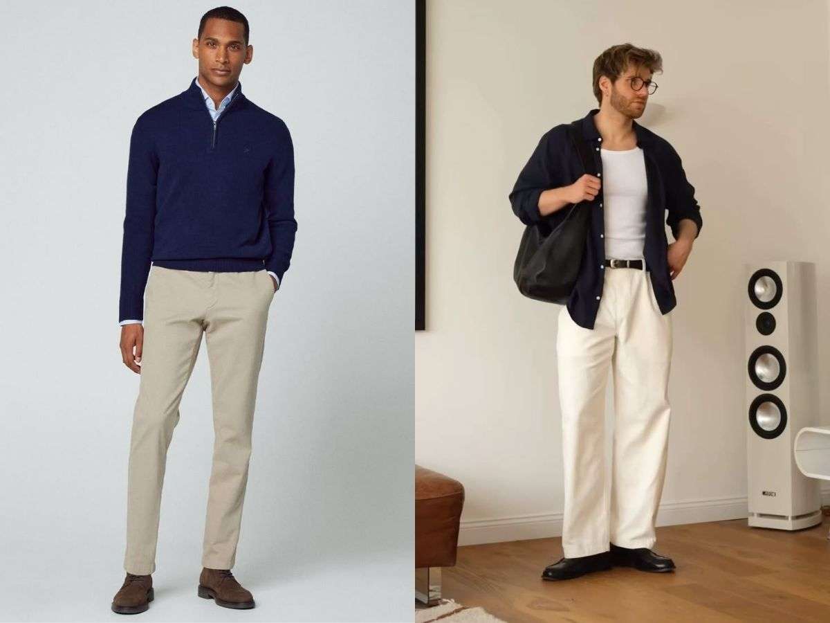 Layer cá tính cùng quần trousers và áo khoác