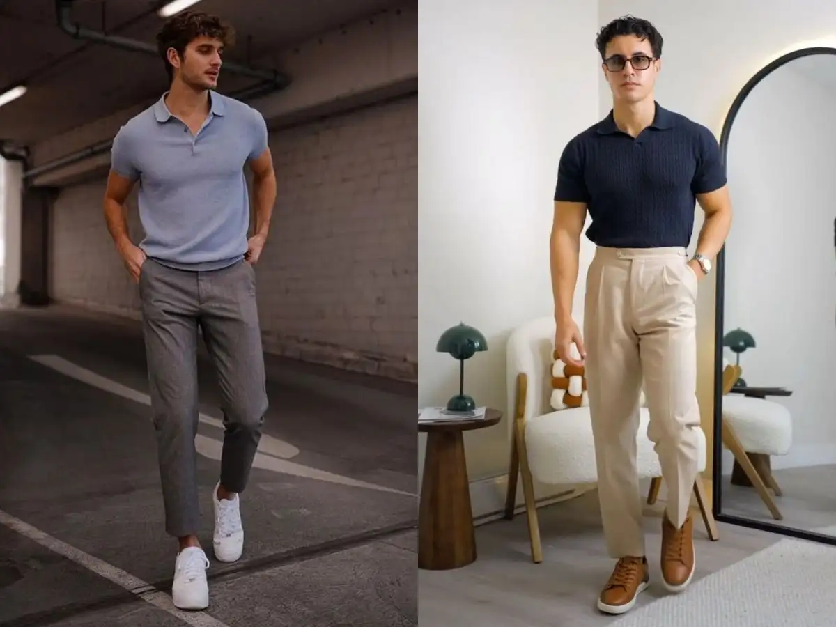 Phối Đồ Áo Polo Với Quần Trousers