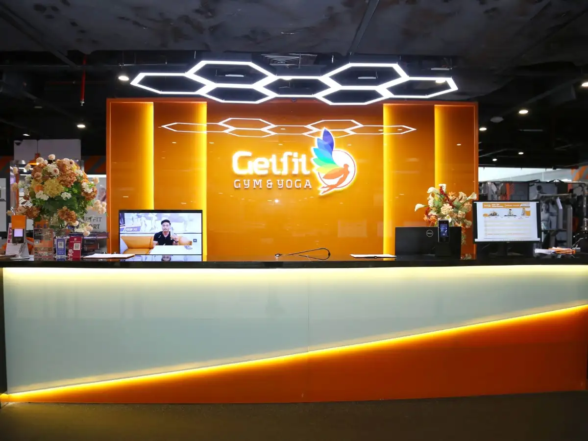Getfit Gym & Yoga nổi bật với diện tích lớn, mang đến không gian tập luyện rộng rãi