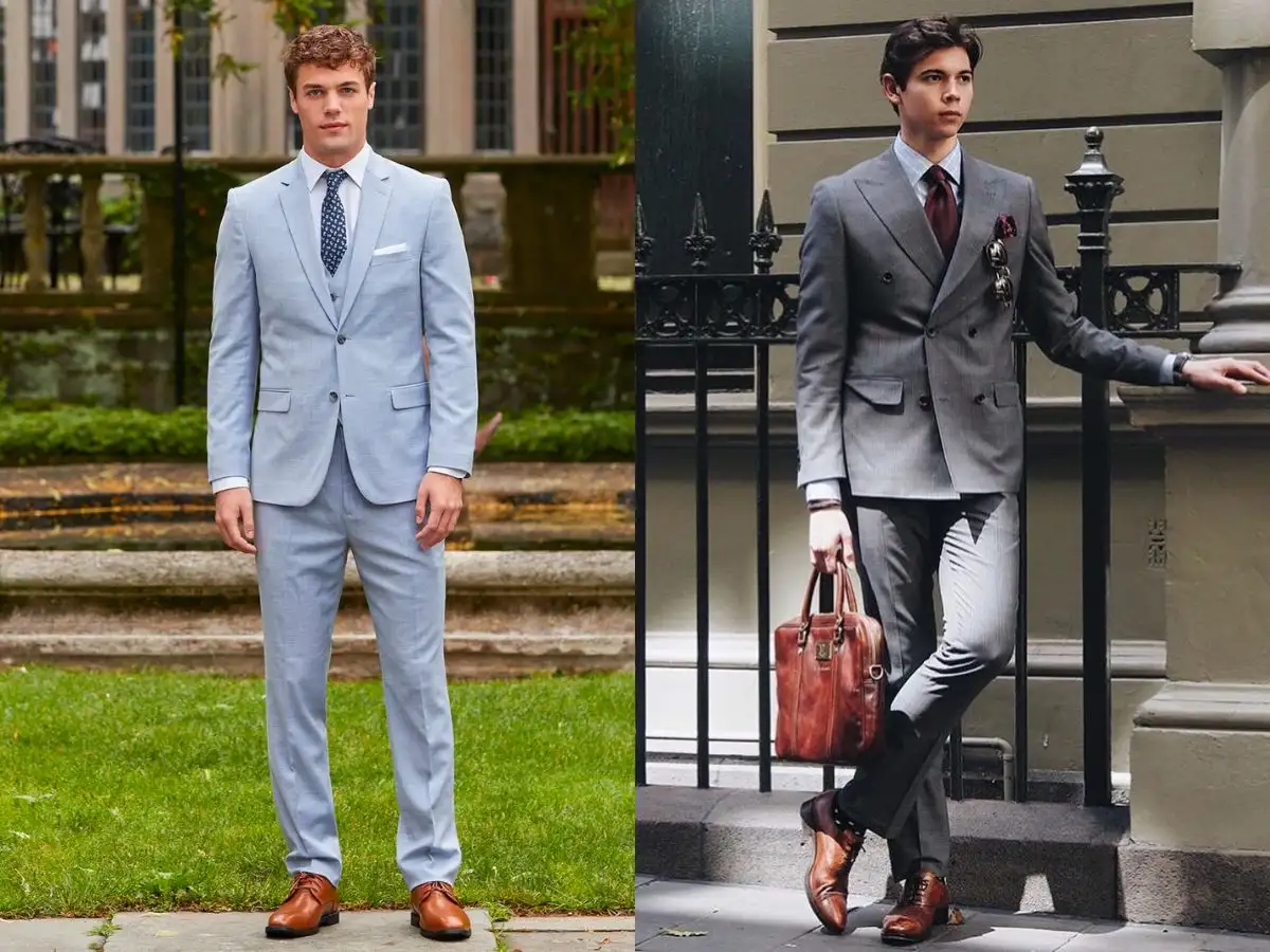 Phối oxford với suit lịch lãm