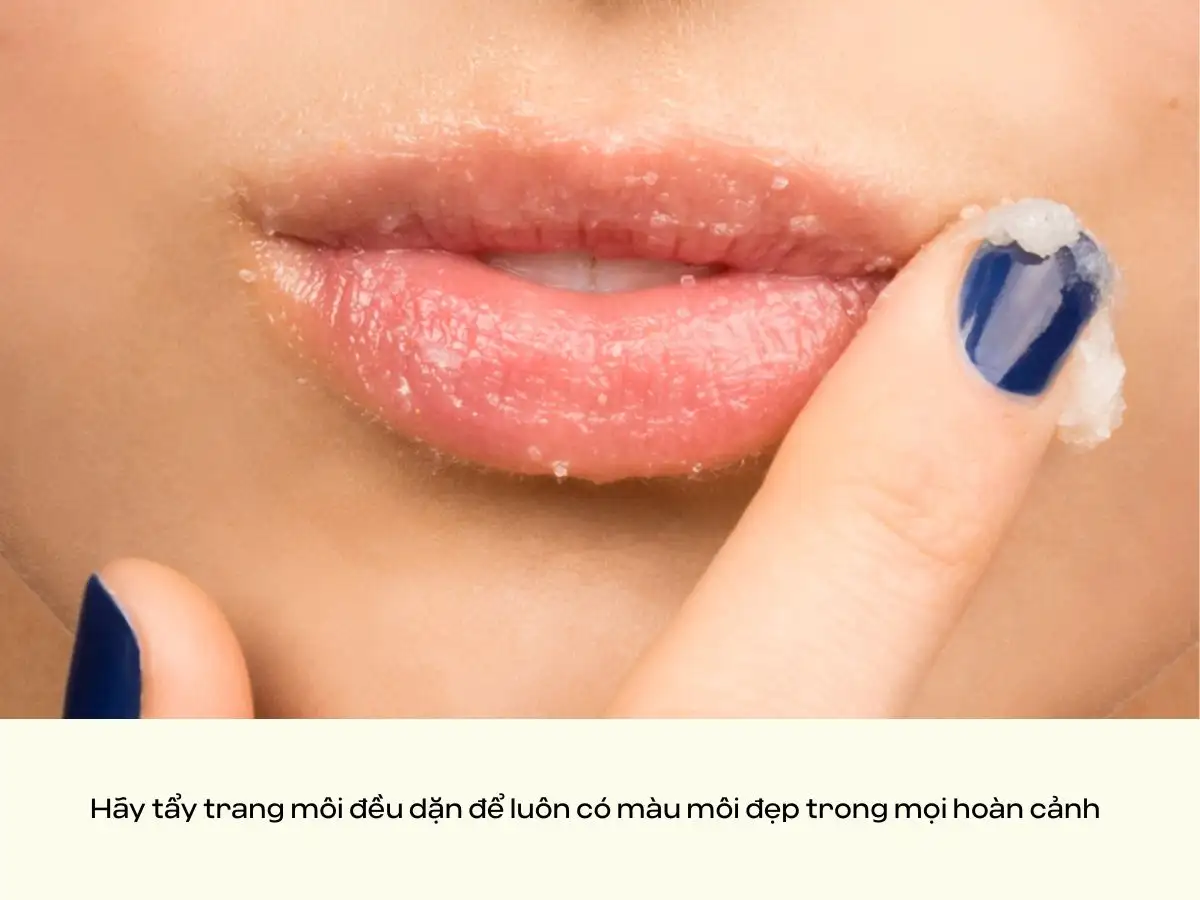 Tẩy trang môi là điều cần làm