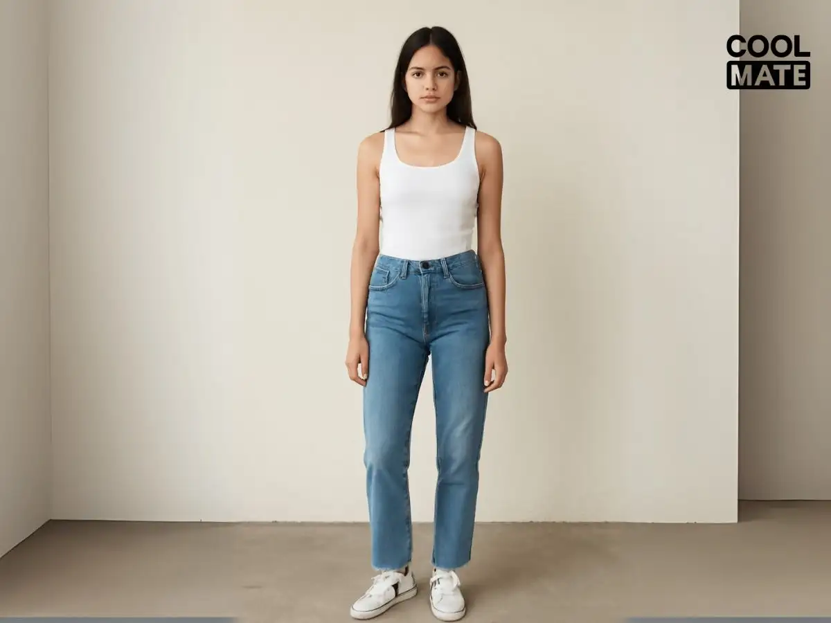 Singlet phối quần jeans, phong cách trẻ trung và năng động