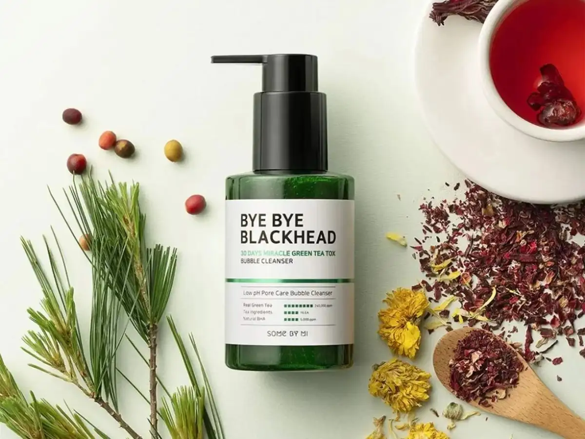 ome By Mi Bye Bye Blackhead 30 Days Miracle Green Tea Tox Bubble Cleanser