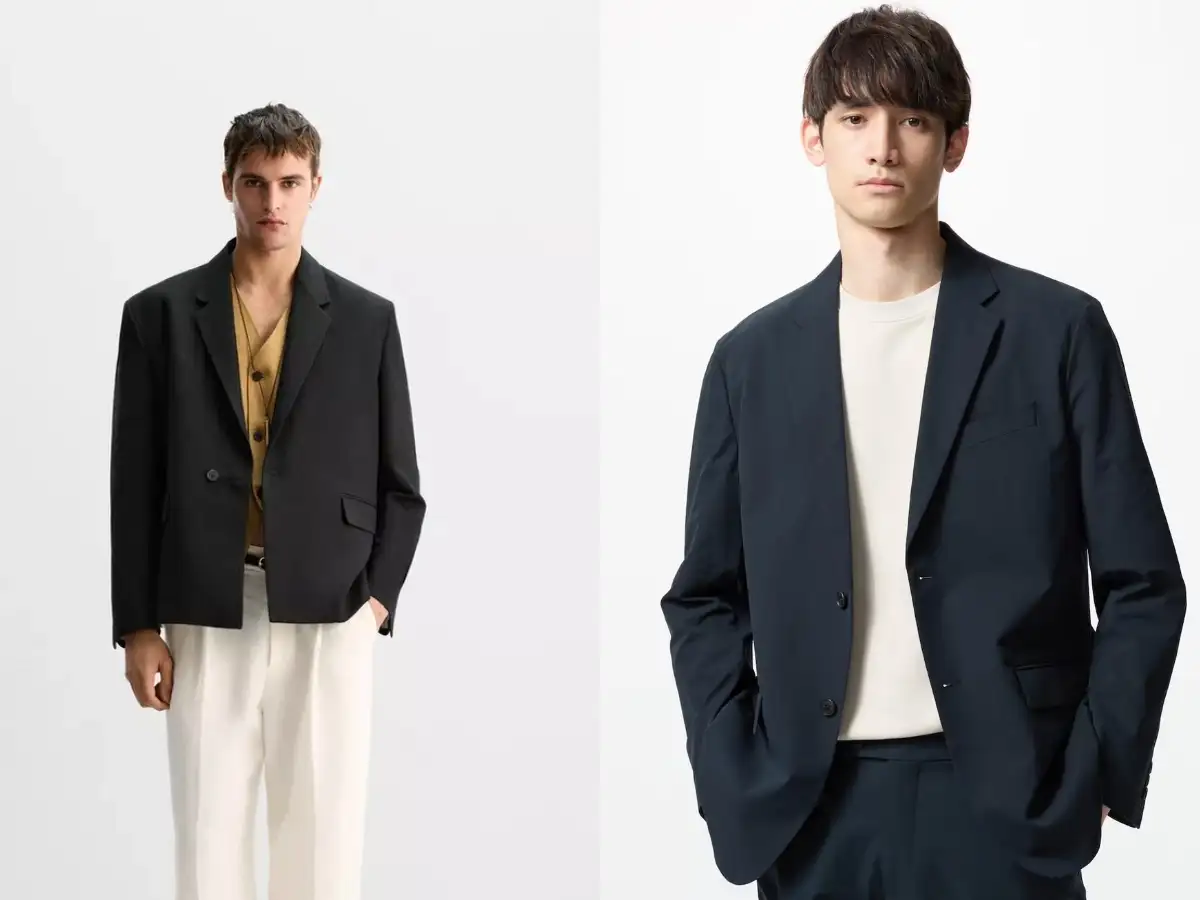 Blazer nam của Zara có kiểu dáng hiện đại, chất liệu theo mùa, màu sắc đa dạng