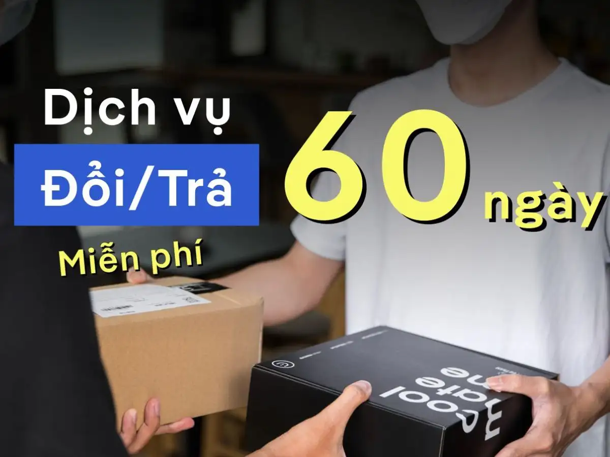 Dịch vụ đổi trả 60 ngày tại coolmate