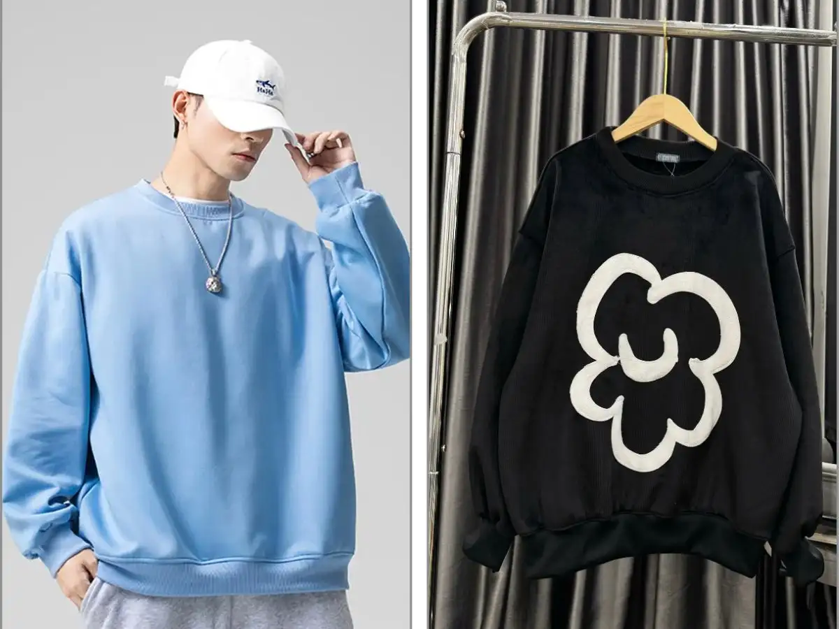 Mẫu áo sweater nam với màu sắc basic và họa tiết đơn giản