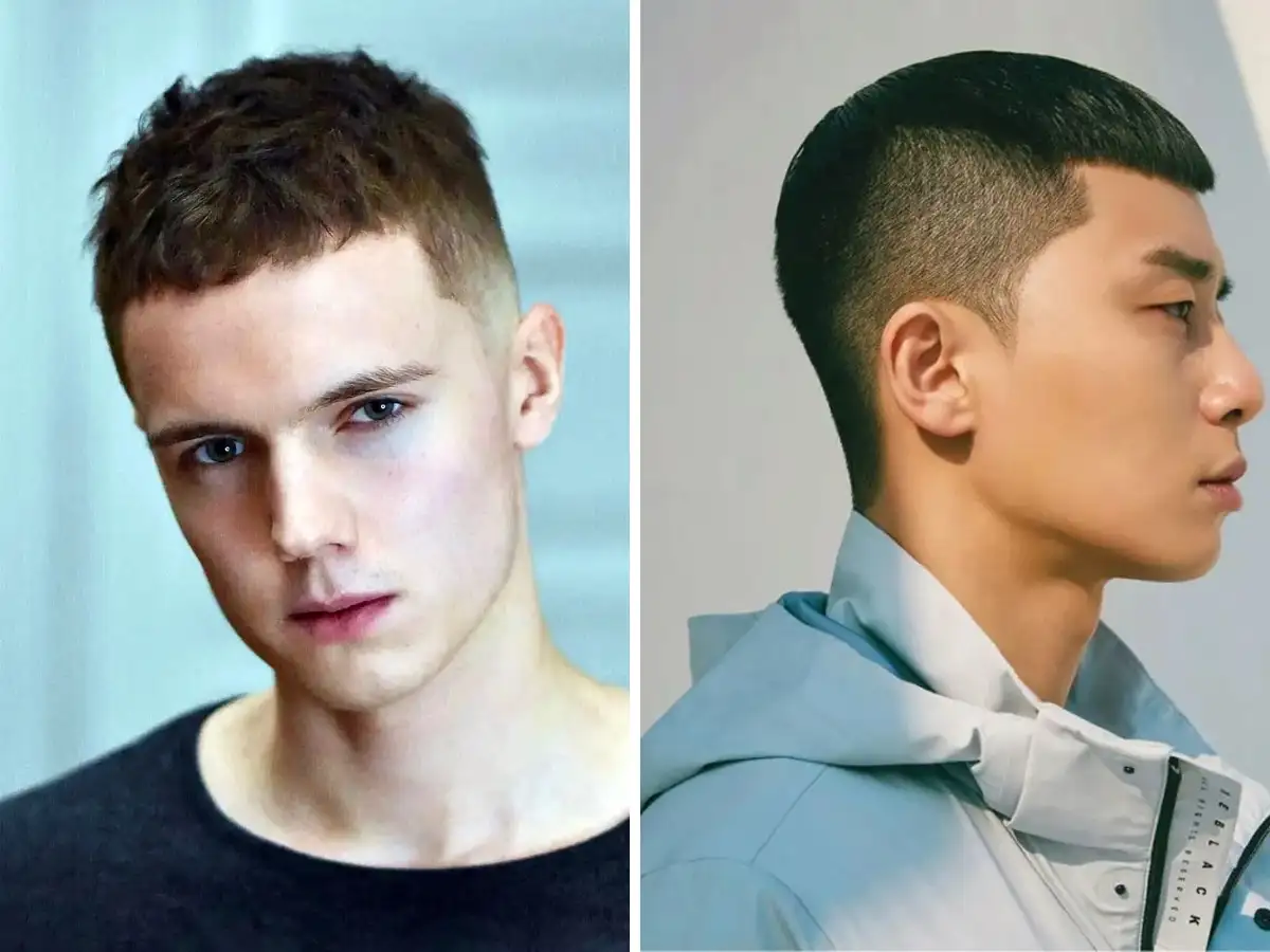 Kiểu tóc Buzz Cut thường dành cho các chàng trai trán dô hoặc trán cao