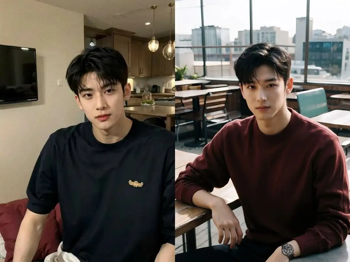 Side Part Vuốt Rủ & Uốn Phồng