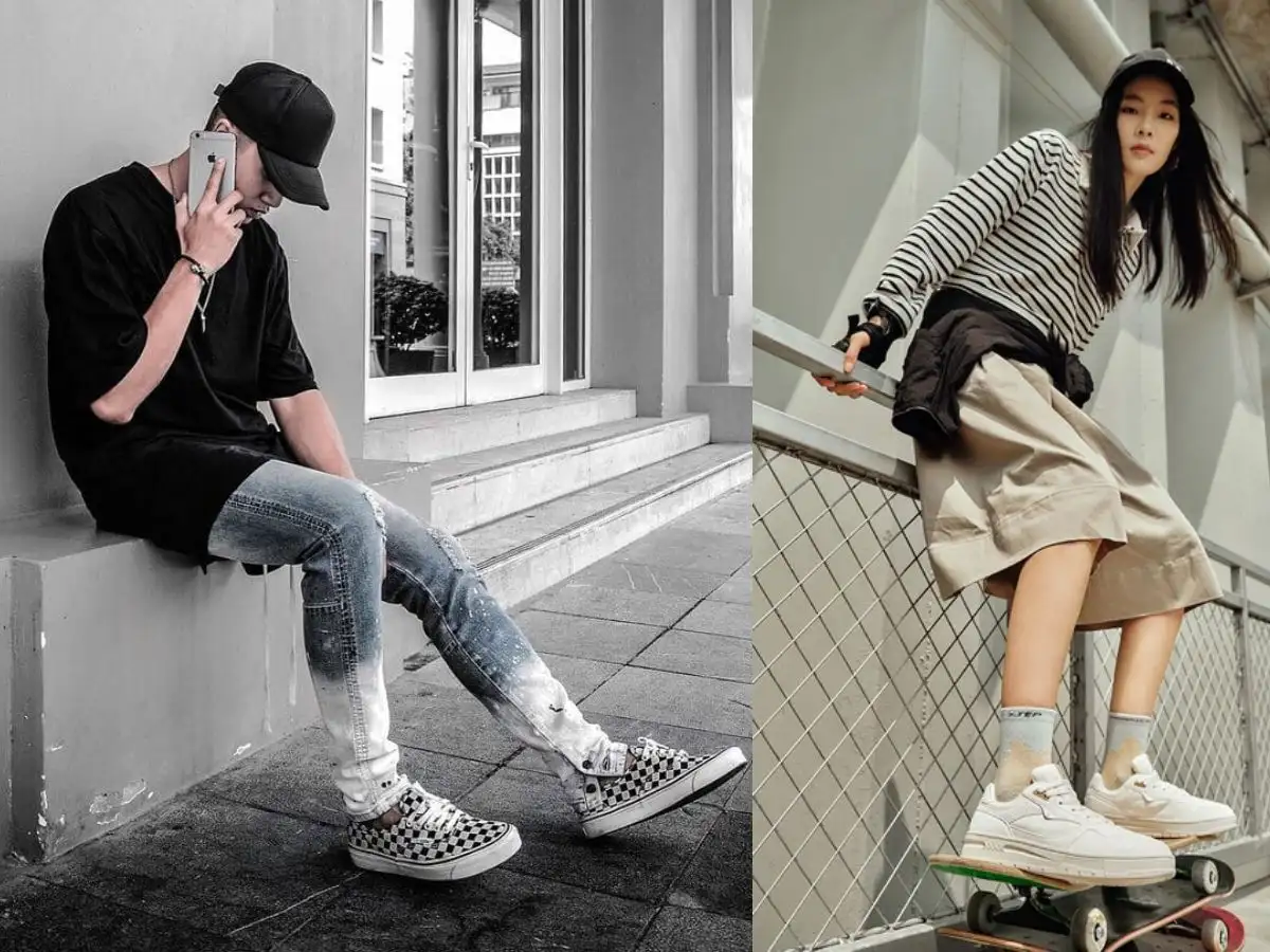 Phối đồ với giày trượt ván giúp bạn thêm năng động, trẻ trung và sành điệu
