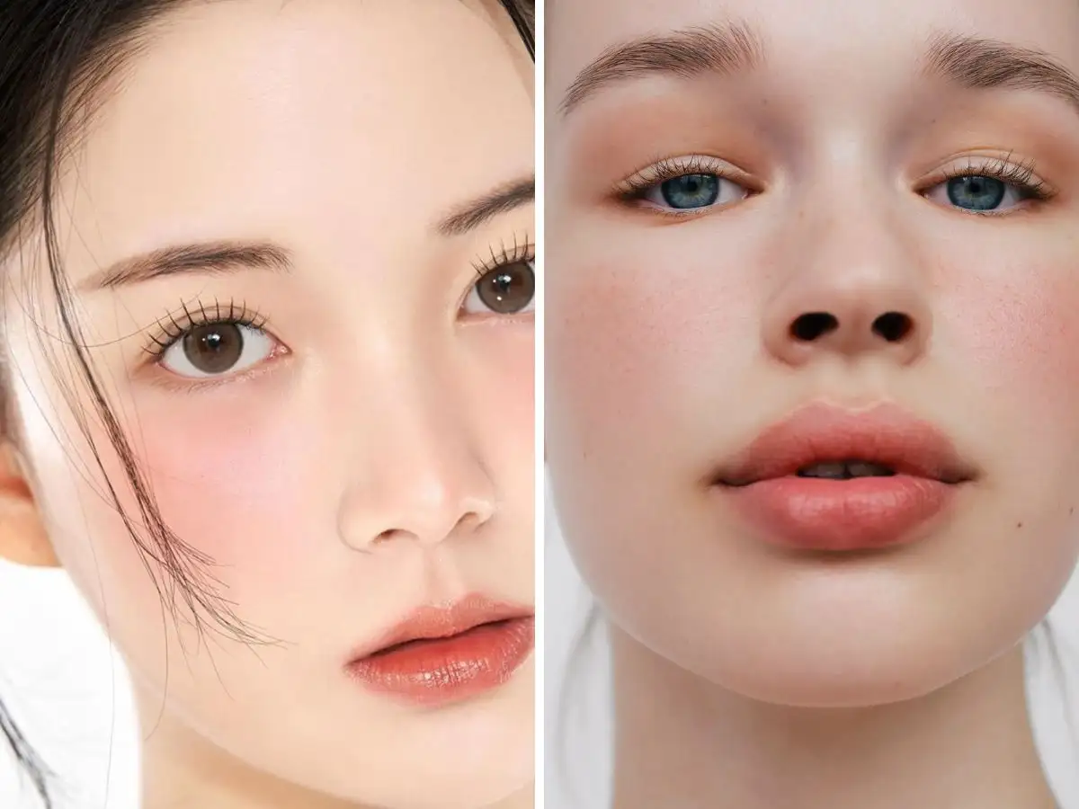 Chút sắc hồng ở gò má làm tôn vẻ đẹp dịu dàng