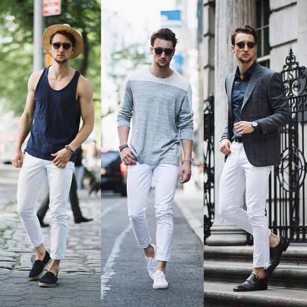 quần jean trắng nam