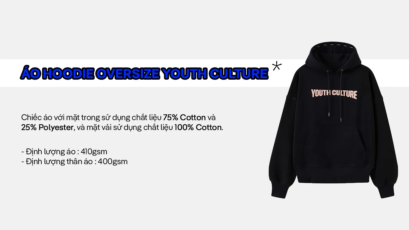 Áo Hoodie Oversize 84Rising Youth Culture