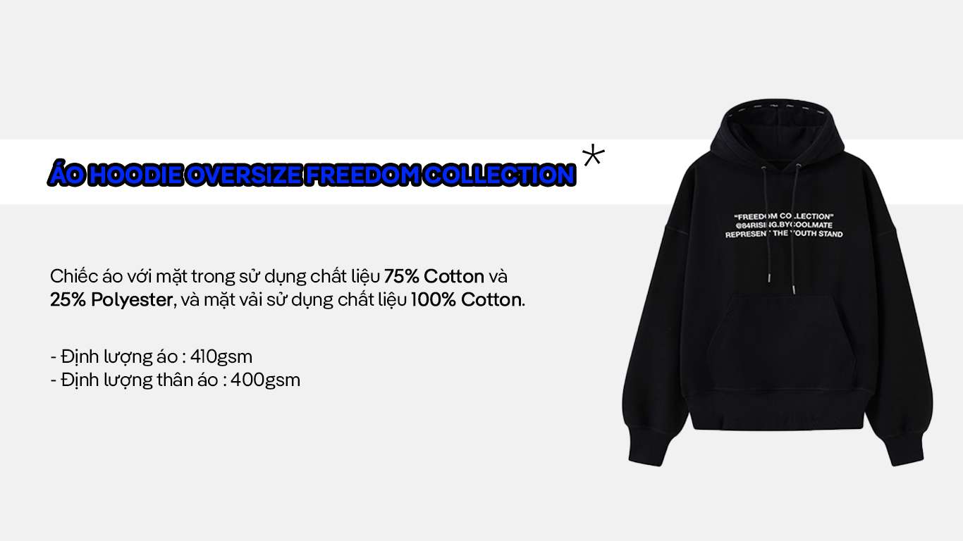 áo hoodie oversize 84RISING Freedom Collection