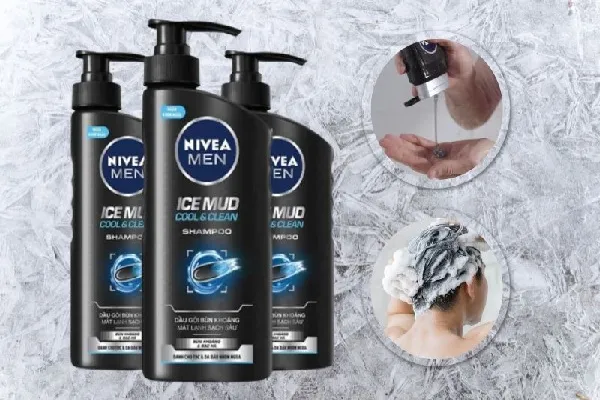 Dầu gội bùn khoáng Nivea Men Ice Mud Cool & Clean