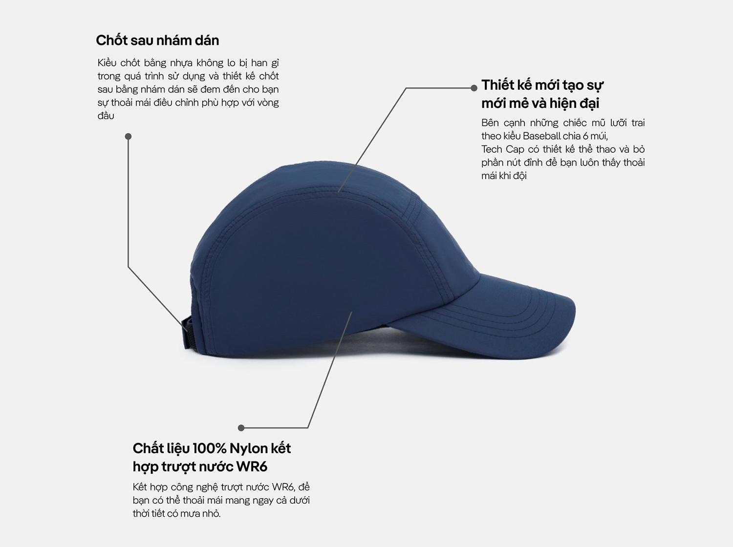 mũ/nón- lưỡi- trai- nam -Tech -Cap