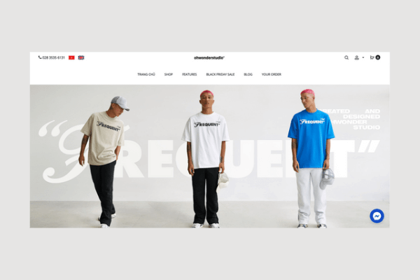 Website Owst bán quần áo Local Brand