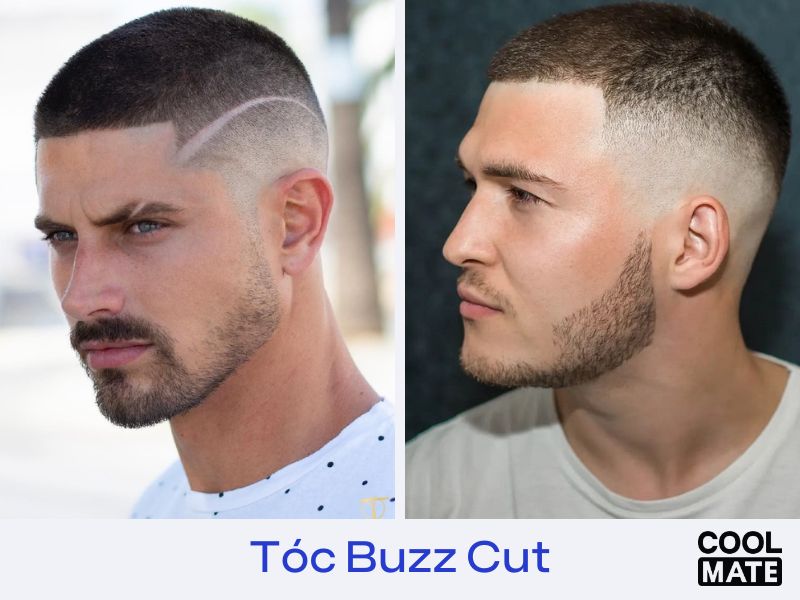 Tóc Buzz Cut ngắn gọn và tinh tế cho chàng trai mặt nam chữ điền 