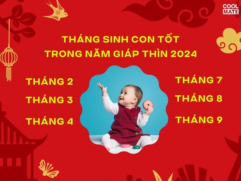 Tháng 2, tháng 3, tháng 4, tháng 7, tháng 8 và tháng 9 được xem là những khoảng thời gian tốt để sinh con trong năm 2024