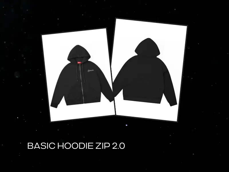 BASIC HOODIE ZIP 2.0 có thiết kế và màu sắc dễ mặc