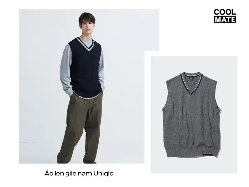 Áo gile của thương hiệu Uniqlo dành cho nam