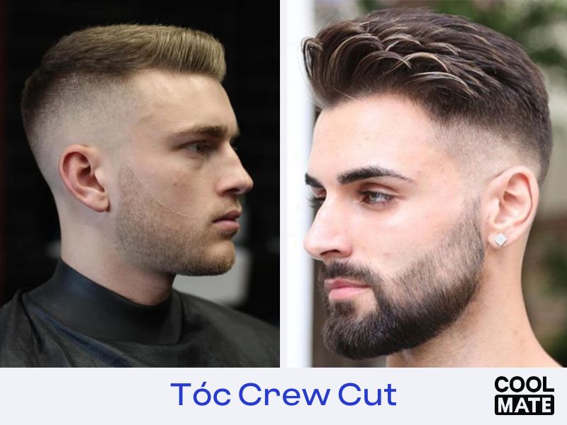 Tóc Crew Cut mang lại sự cân đối cho chàng mặt chữ điền