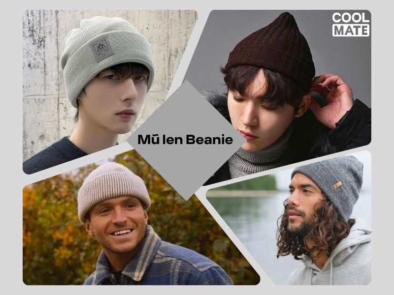 Mũ len beanie có thể kết hợp với đa dạng phong cách