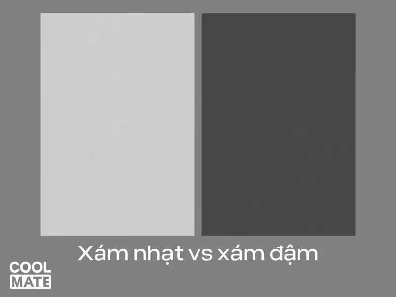 xám đậm vs xám nhạt